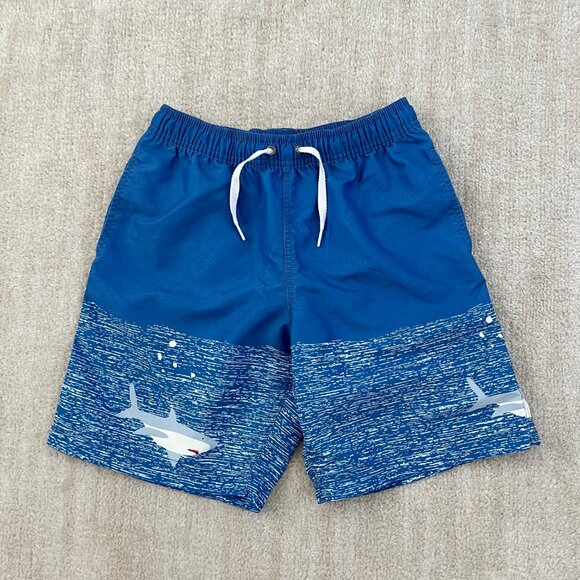 Hanna Andersson Other - Hanna Andersson Boys Shark Stripe Blue Swim Shorts Trunks 10